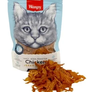 Wanpy Soft Oven Roasted Chicken Jerky Strips - 80 gr