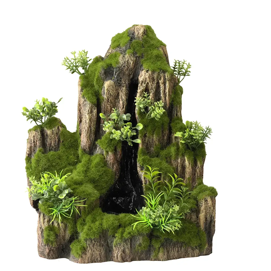 Waterval met pomp moss rock S (1outlet) – 25,5x18x31CM