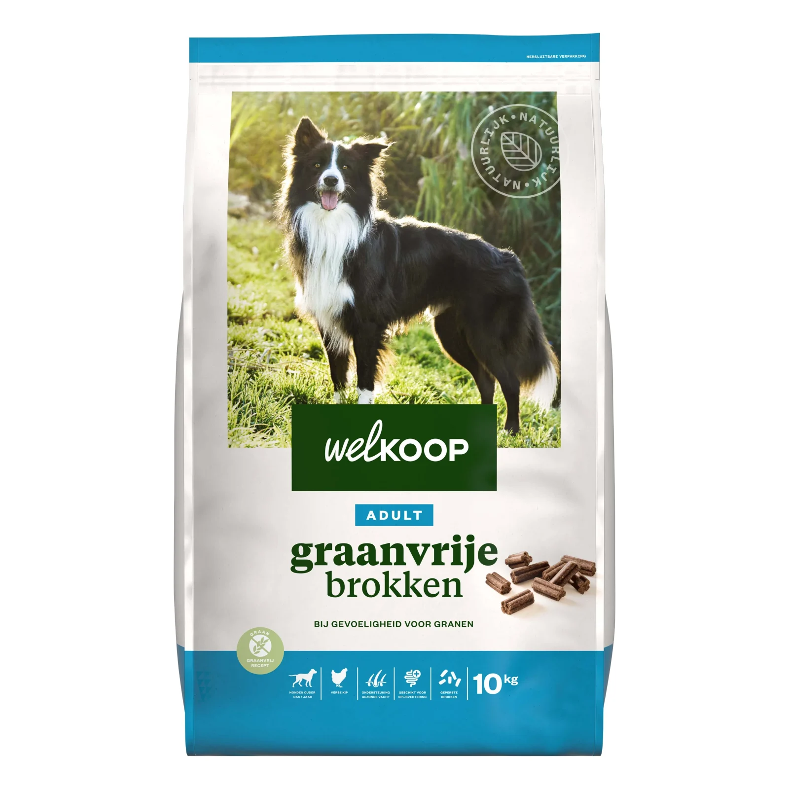 Welkoop Adult Geperste brokken - Graanvrij - Hondenvoer - 5 Kilogram - kip