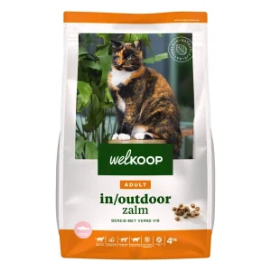 Welkoop Adult in/outdoor - Kattenvoer - 2 Kilogram - kip, zalm
