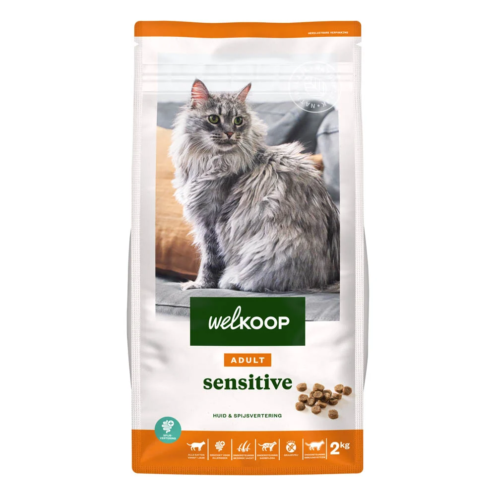 Welkoop Adult Sensitive - Kattenvoer - 2 Kilogram - kip