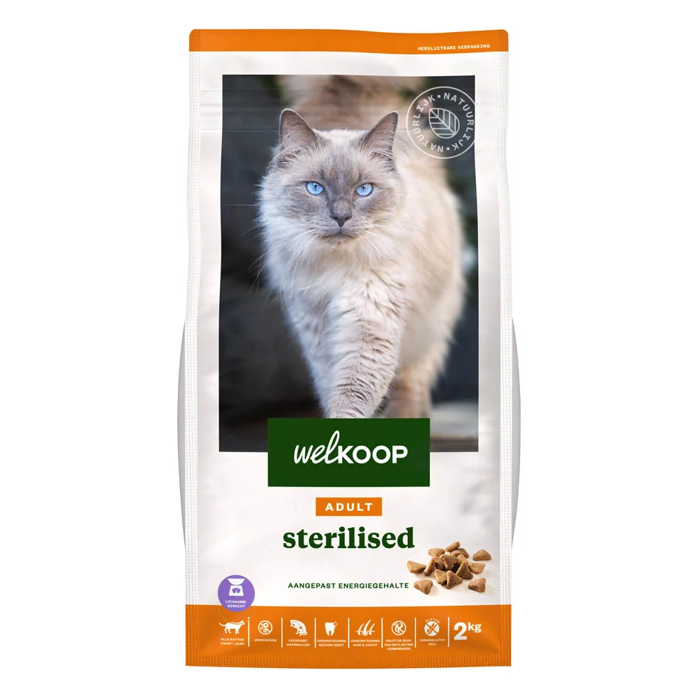 Welkoop Adult Sterilised - Kattenvoer - 2 Kilogram - gevogelte