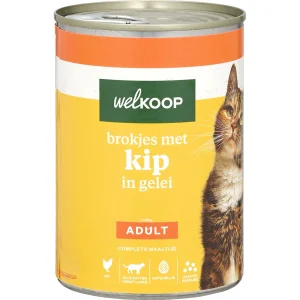 Welkoop Blik Brokjes in Gelei - Kattenvoer - 400 Gram - vis