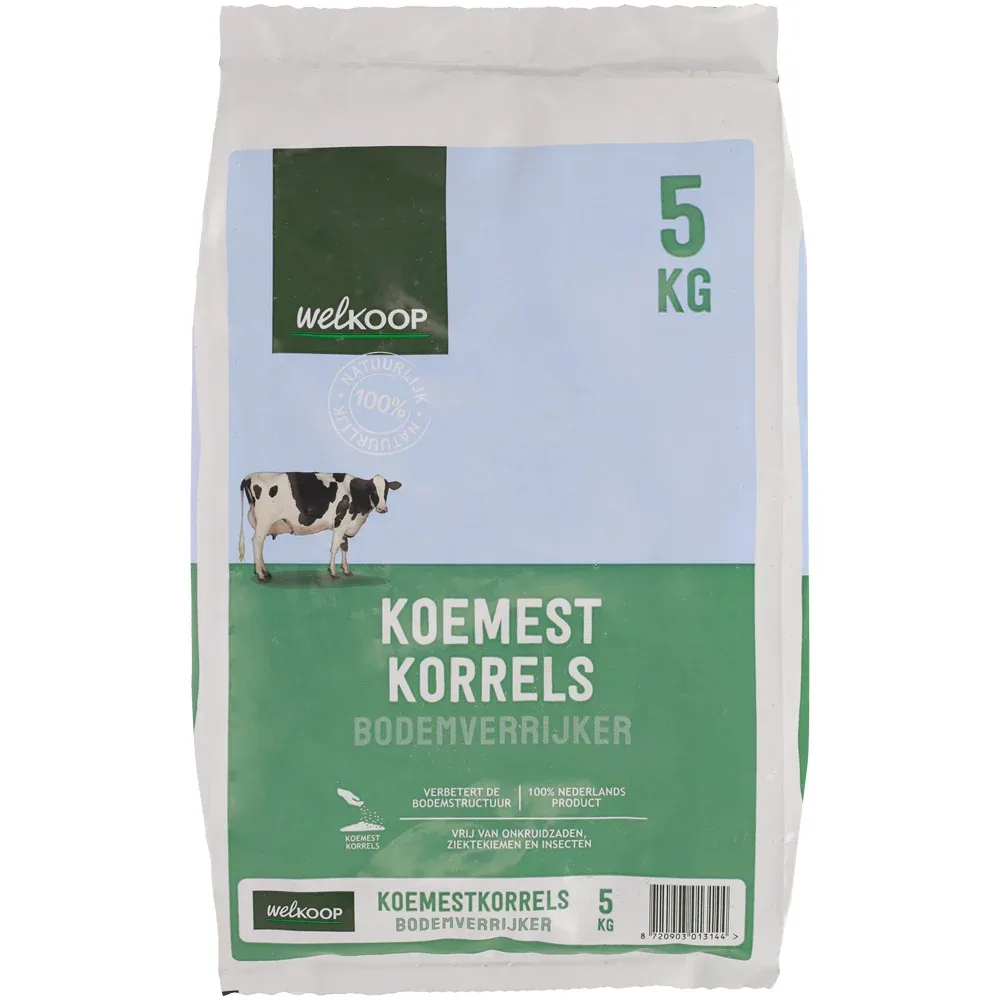 Welkoop Bodemverrijker - Koemestkorrels - 20 Kilogram