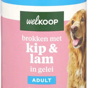Welkoop Brokken in gelei - Hondenvoer - 400 Gram - lam