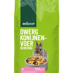 Welkoop - Dwergkonijnenvoer - 0.75 Kilogram
