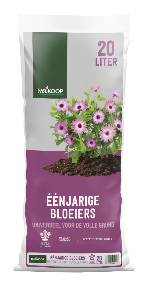 Welkoop Eenjarige bloeiers Universeel - Potgrond 40L Pallet - 63 Stuks