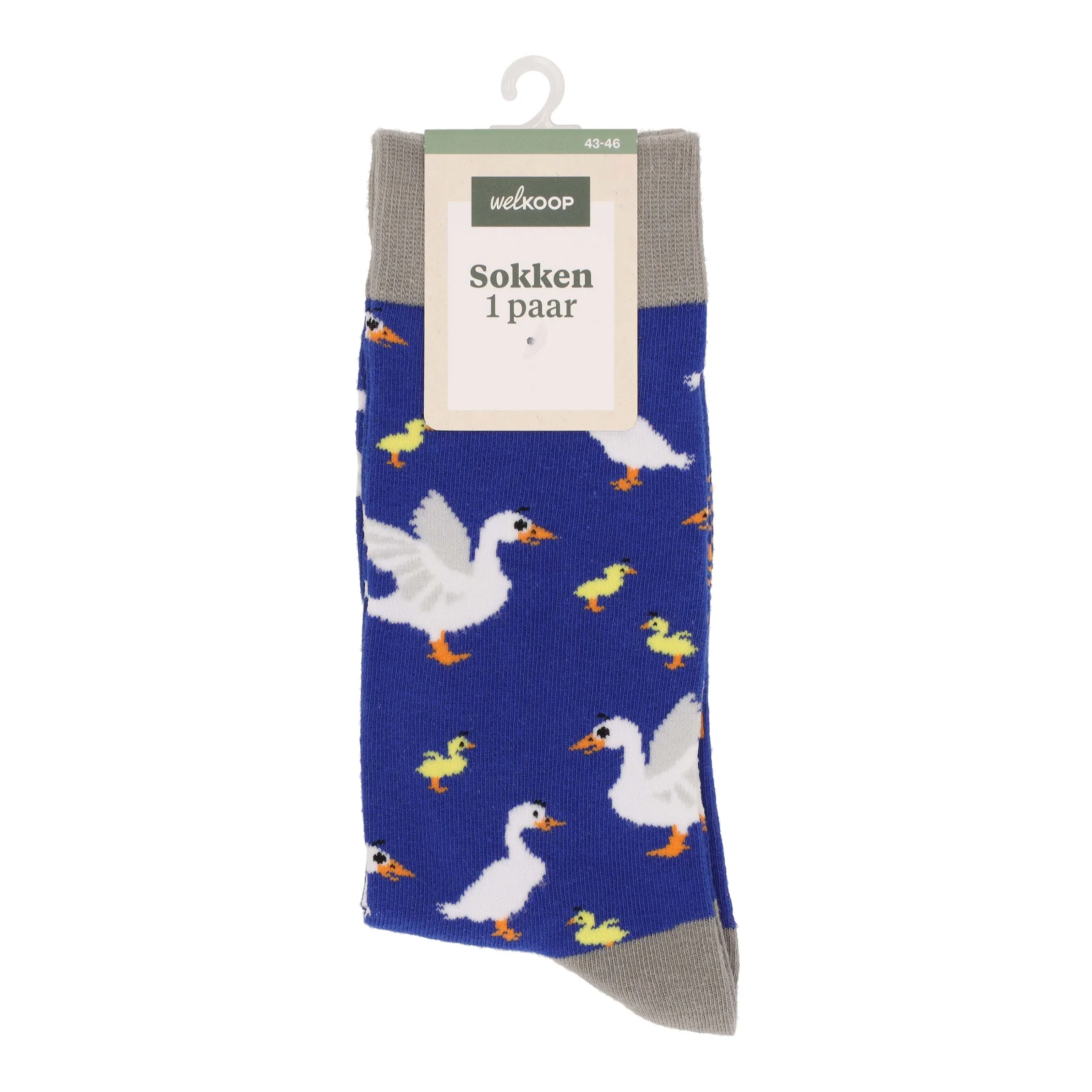 Welkoop Fun Gans - Sokken - Blauw - 43-46