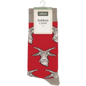 Welkoop Fun Geit - Sokken - Rood - 39-42