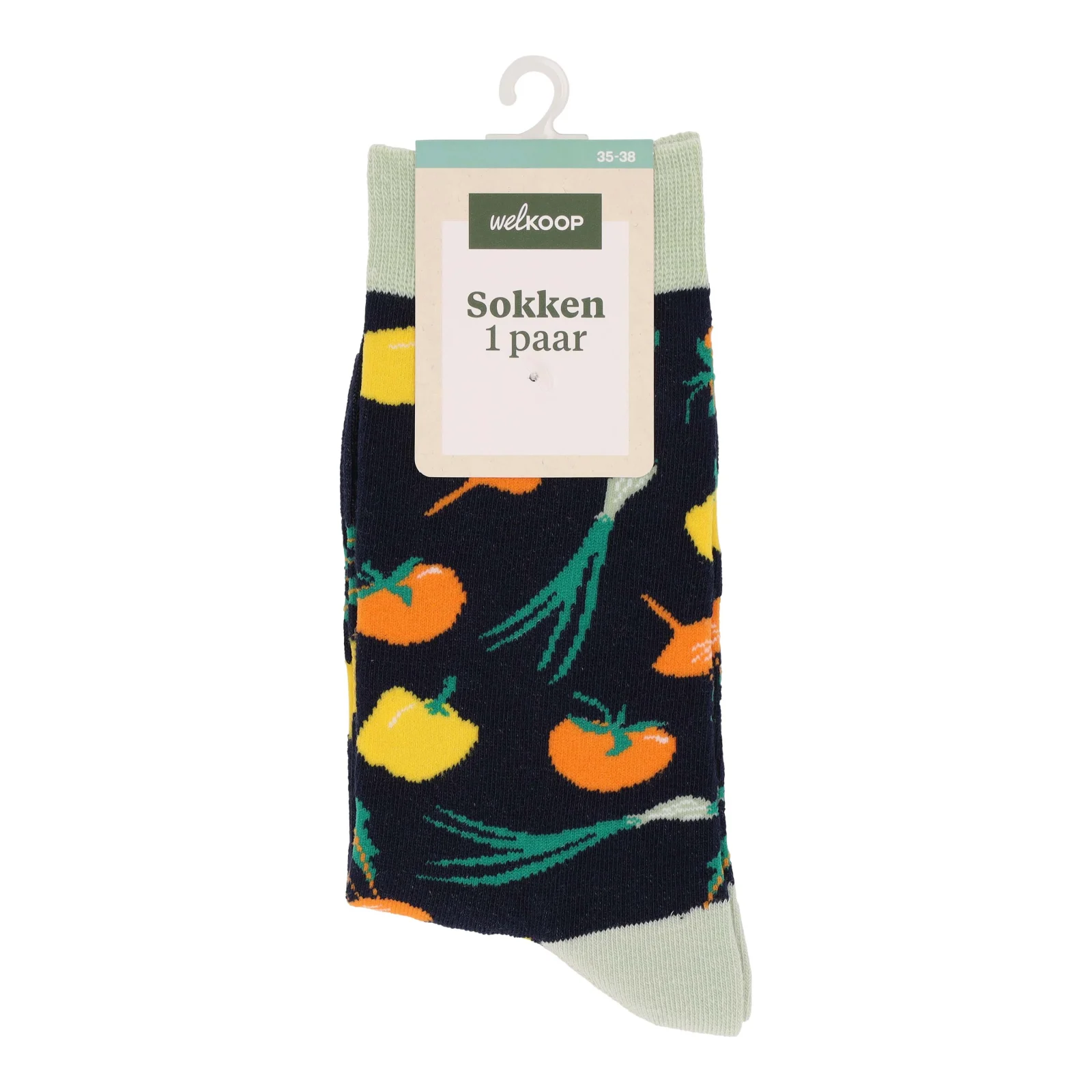 Welkoop Fun Groenten - Sokken - Blauw - 35-38