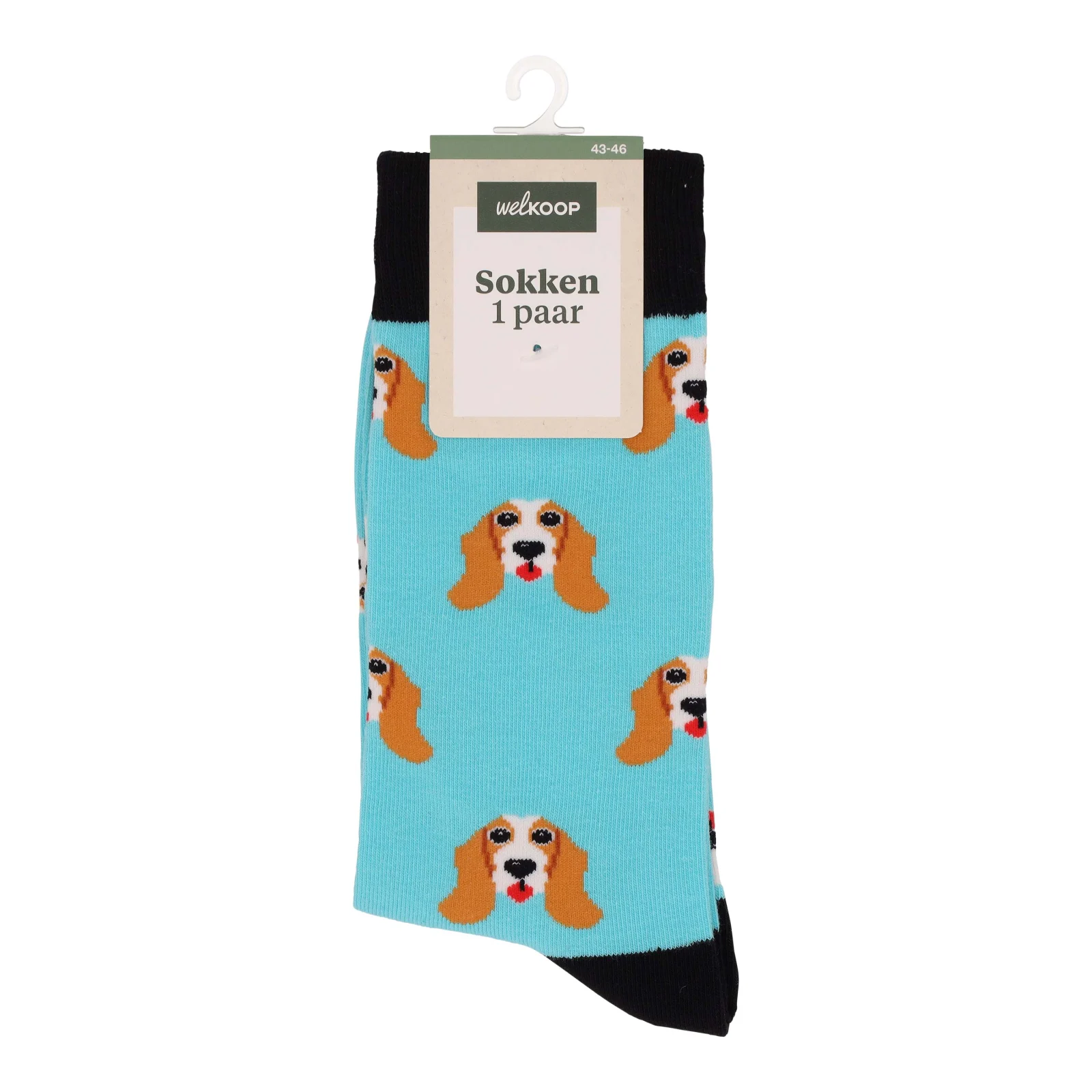 Welkoop Fun Hond - Sokken - Blauw - 39-42