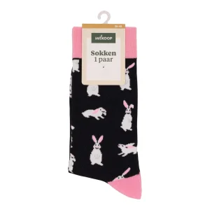 Welkoop Fun Konijn - Sokken - Roze - 43-46