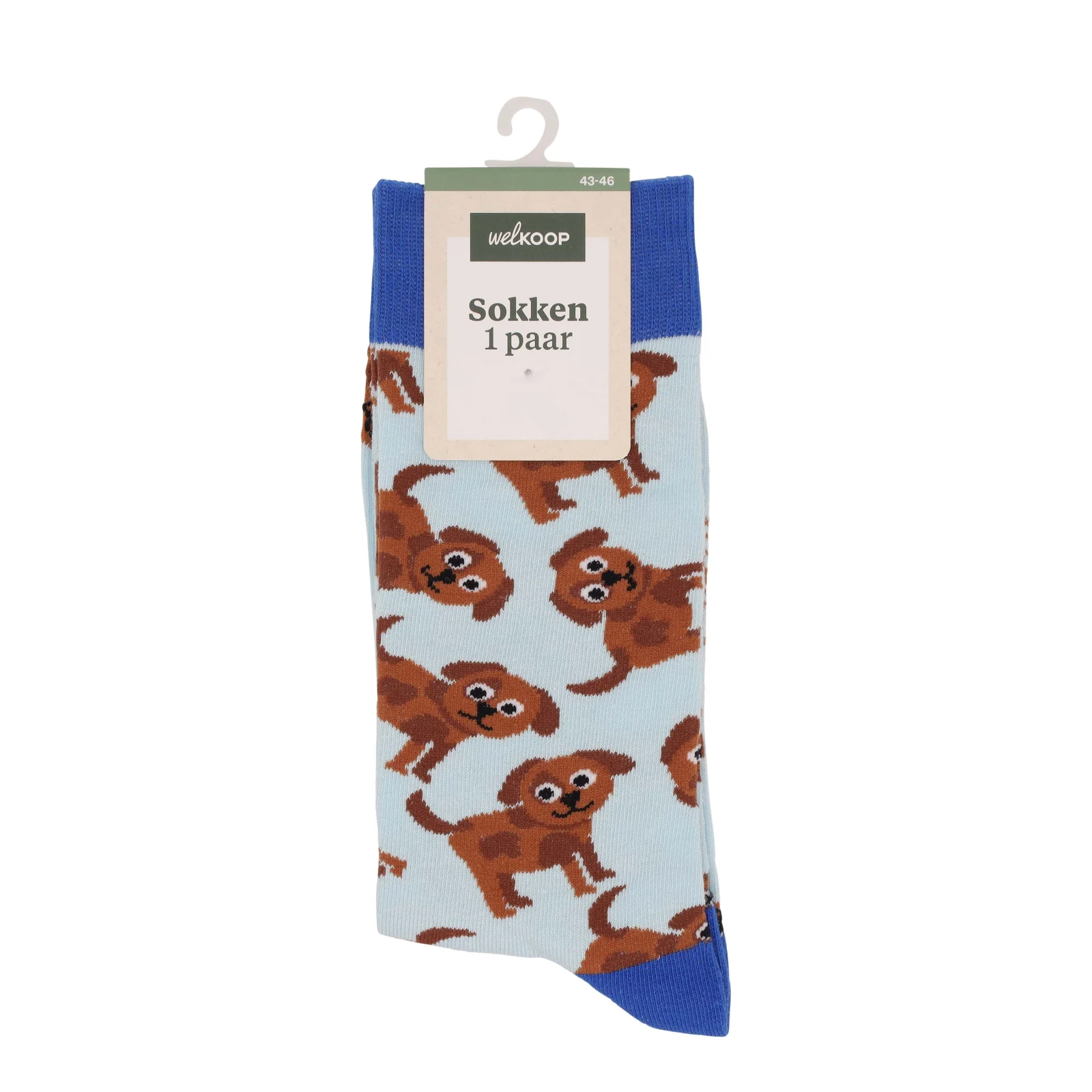 Welkoop Fun Pup - Sokken - Blauw - 39-42