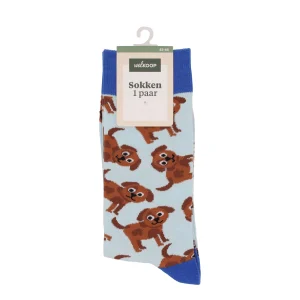 Welkoop Fun Pup - Sokken - Blauw - 43-46
