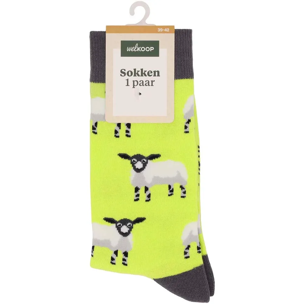 Welkoop Fun Schaap - Sokken - Geel - 43-46