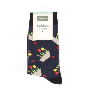 Welkoop Fun Tulp - Sokken - Blauw - 35-38