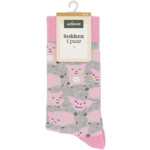 Welkoop Fun Varken - Sokken - Roze - 39-42
