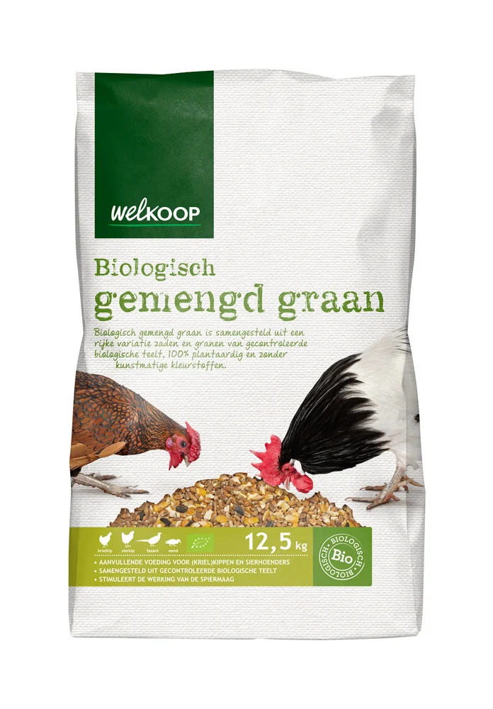 Welkoop Gemengd graan Biologisch - Kippenvoer - 5 Kilogram