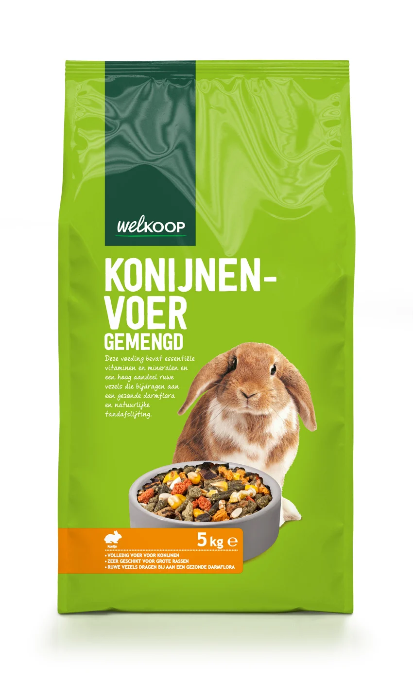Welkoop Gemengd Konijnenvoer - 5 Kilogram