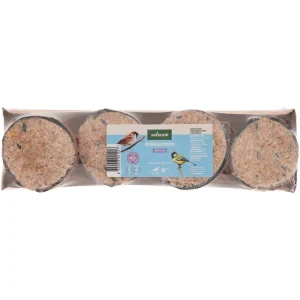Welkoop - Gevulde Kokosnoot - Tuinvogelvoer - 4 Stuks - Rundervet