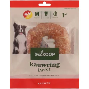 Welkoop - Kauwring Twist - Extra Kipsmaak - kip, rund - M