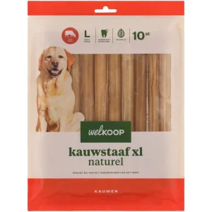 Welkoop - Kauwstaaf Naturel - 10 Stuks - rund - L
