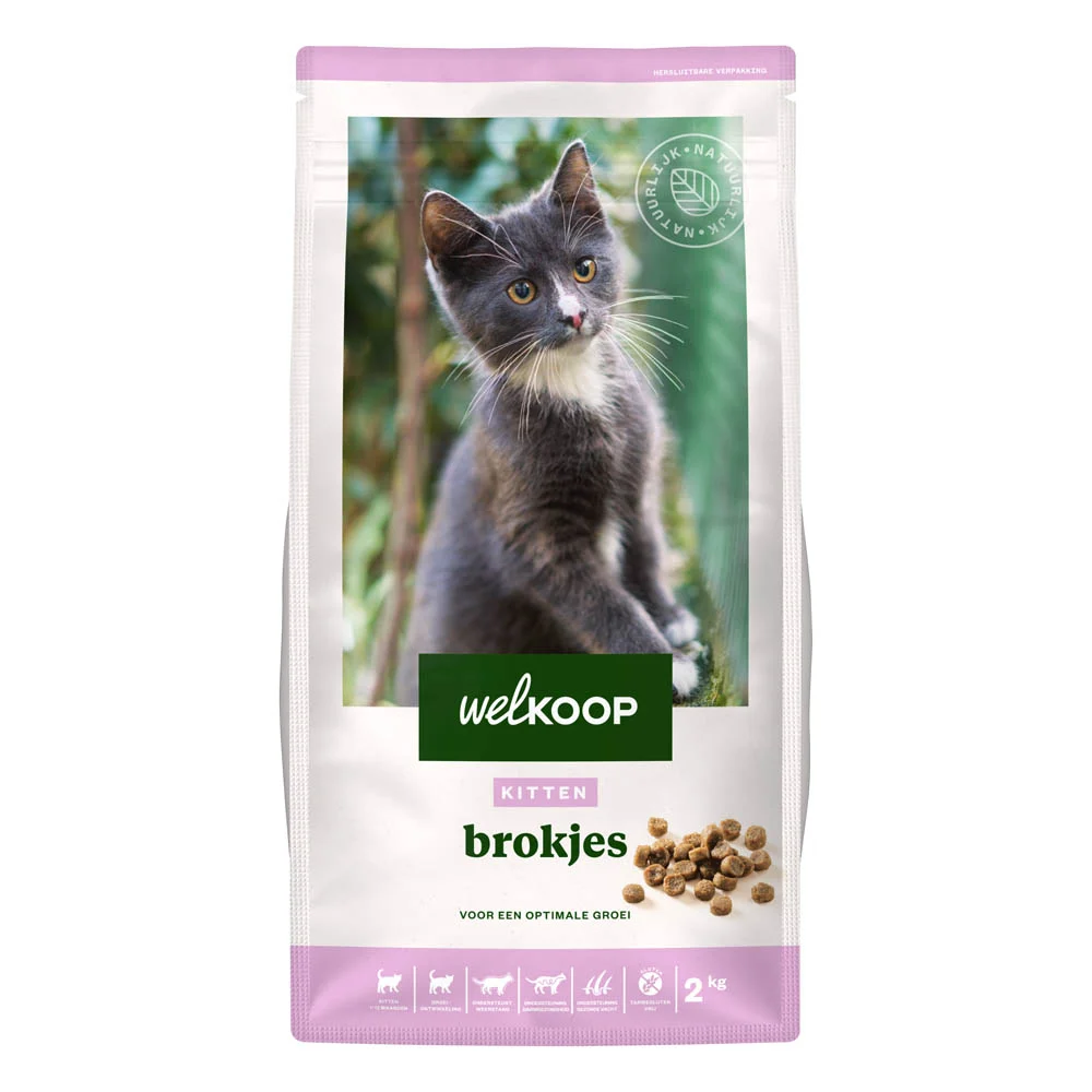 Welkoop Kitten brokjes - Kattenvoer - 4 Kilogram - gevogelte
