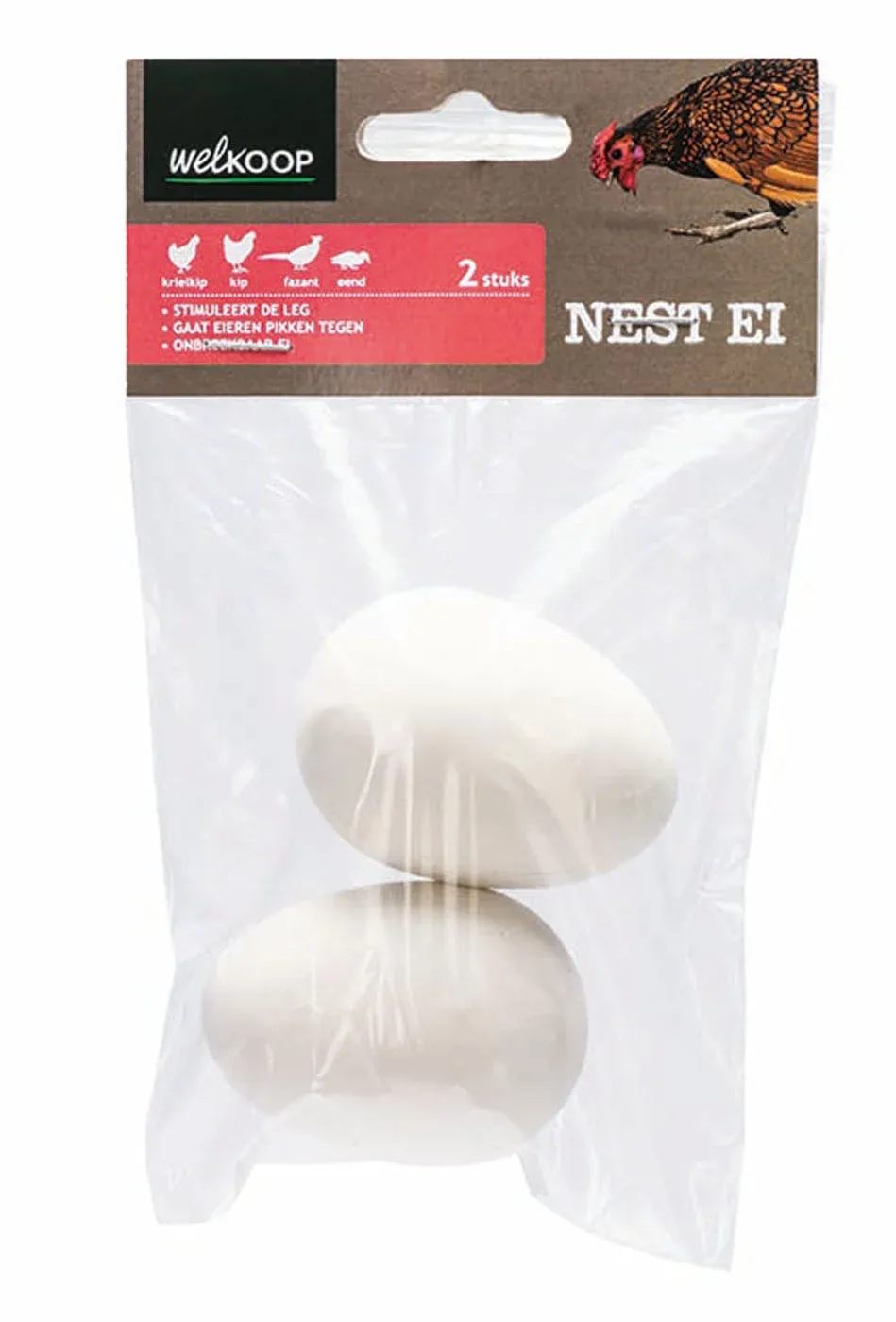 Welkoop - Nesteieren - 2 Stuks - bruin - 17.5x10.1x4.1 cm