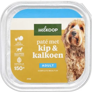 Welkoop Pat茅 - Hondenvoer - 150 Gram - kalkoen