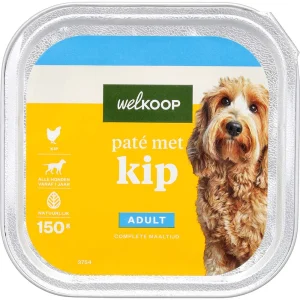 Welkoop Pat茅 - Hondenvoer - 150 Gram - kip