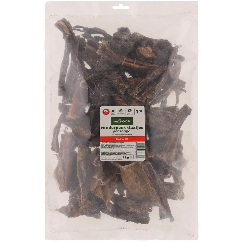 Welkoop - Runderpensstaafjes Gedroogd - 500 Gram - rund