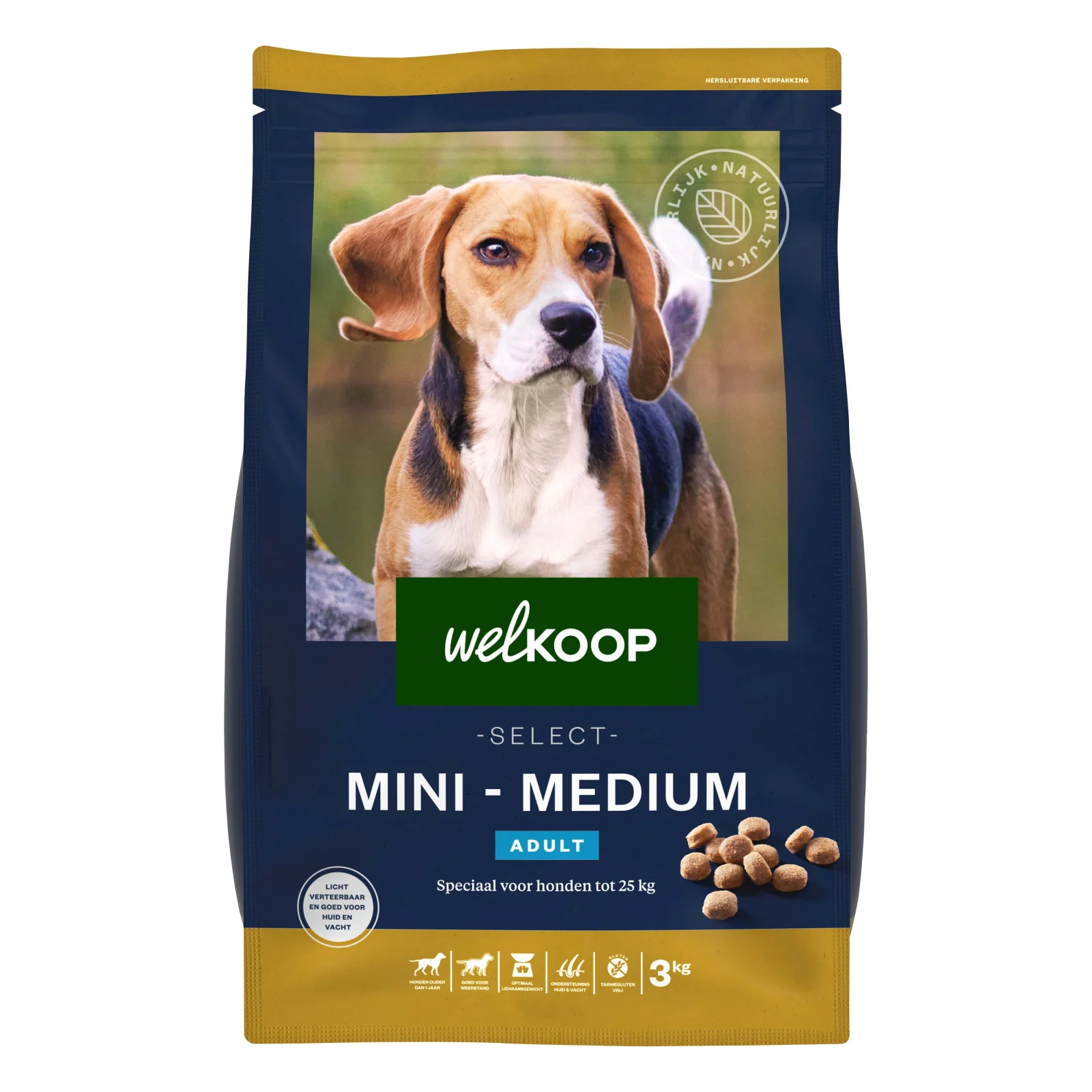 Welkoop Select Adult Mini-Medium Krokante brokken - Hondenvoer - 12 Kilogram - kip