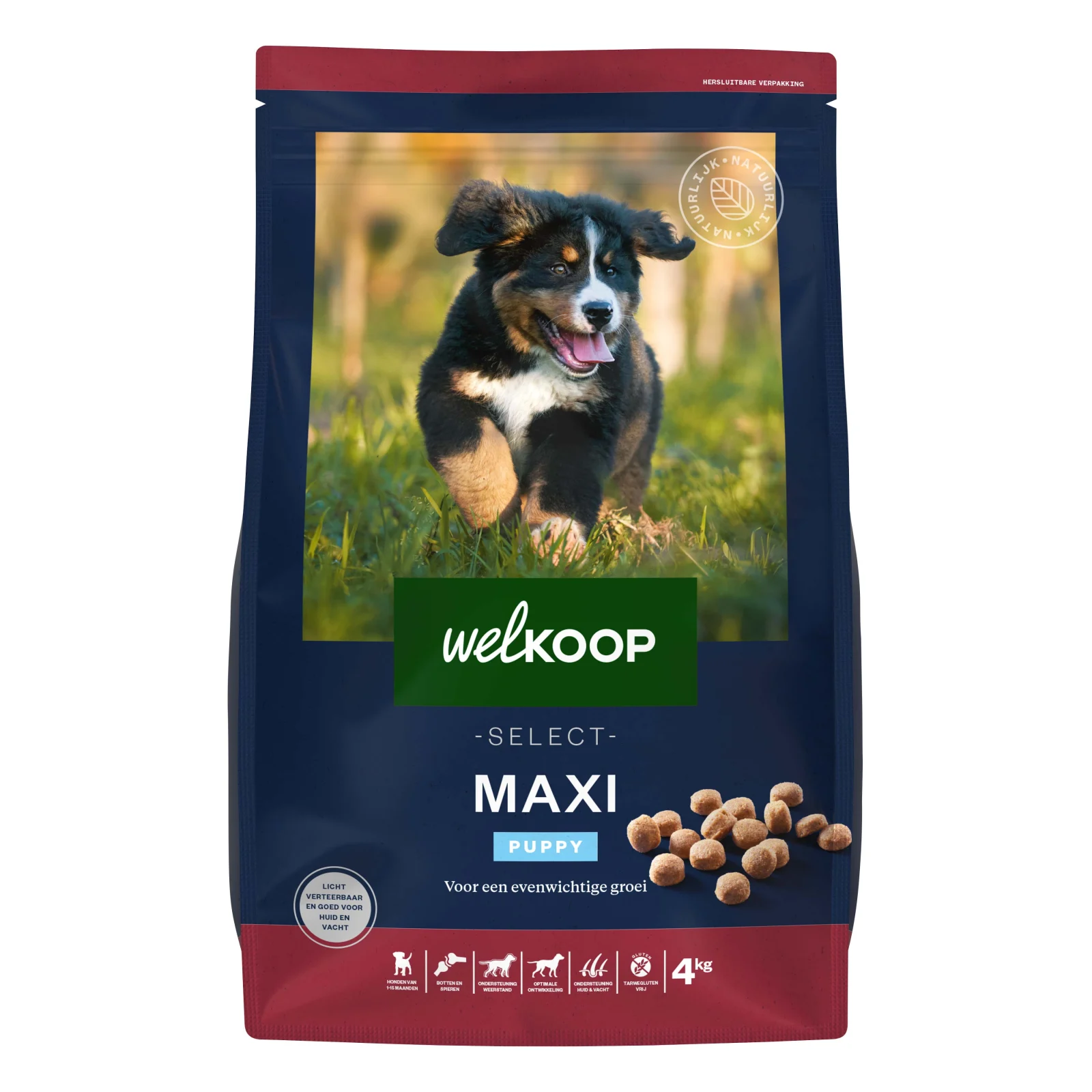 Welkoop Select Puppy Maxi Krokante brokken - Hondenvoer - 4 Kilogram - kip