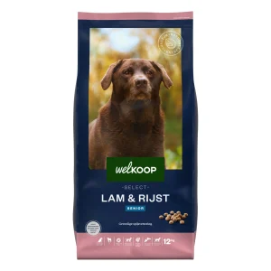 Welkoop Select Senior Krokante brokken - Hondenvoer - 3 Kilogram - Lam & rijst