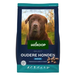 Welkoop Select Senior Krokante brokken - Hondenvoer - 12 Kilogram - kip