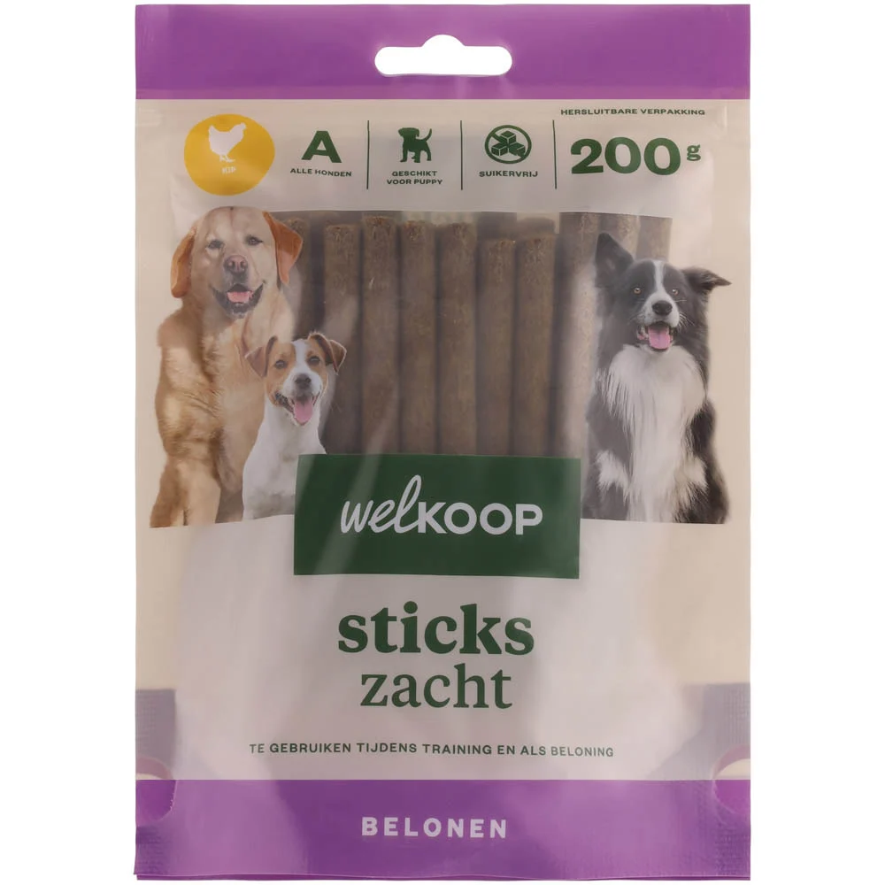 Welkoop - Sticks Zacht - 600 Gram - kip
