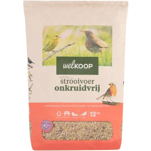 Welkoop - Strooivoer met Fruit - Onkruidvrij - Tuinvogelvoer - 12 Kilogram - Onkruidvrij