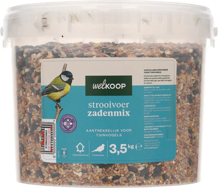 Welkoop - Strooivoer met Zaden - Tuinvogelvoer - 20 Kilogram - Zadenmix