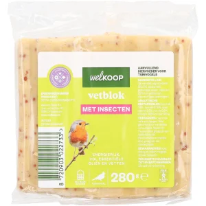 Welkoop - Vetblok - Tuinvogelvoer - 280 Gram - insecten