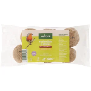Welkoop - Vetbollen van Insectenvet - zonder netje - Tuinvogelvoer - 30 Stuks - insecten