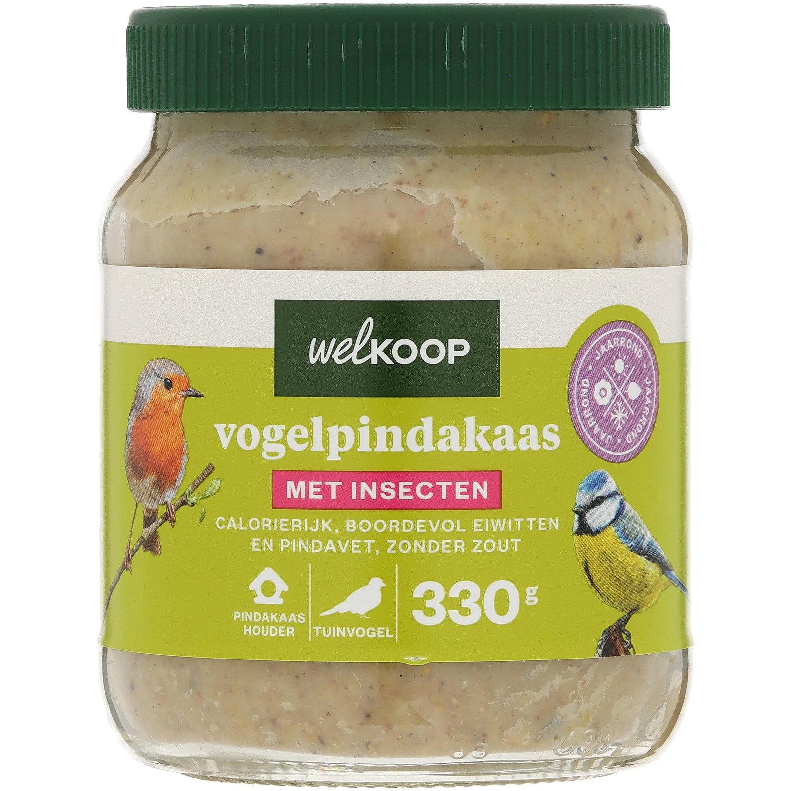 Welkoop - Vogelpindakaas - Tuinvogelvoer - 330 Gram - insecten