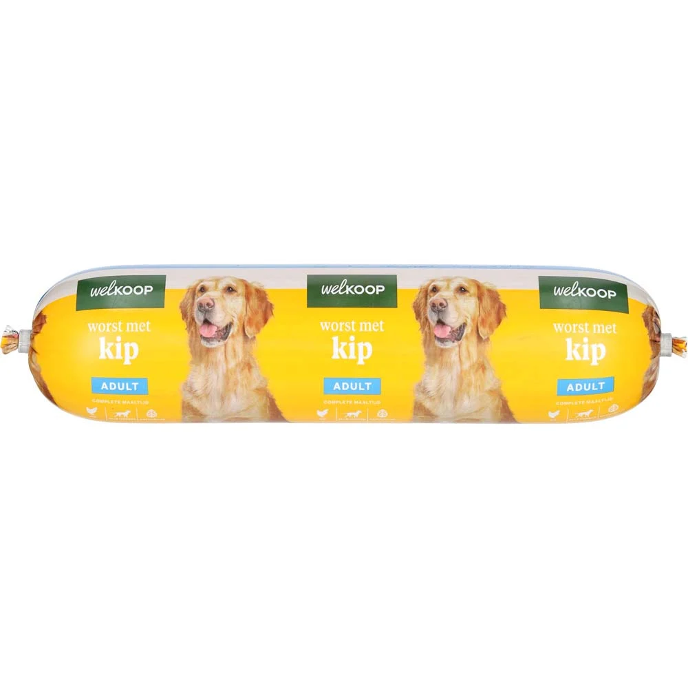 Welkoop Worst - Hondenvoer - 750 Gram - kip