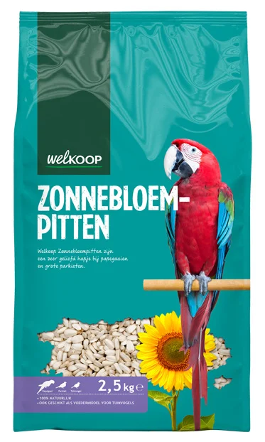 Welkoop Zonnebloempitten wit - Vogelvoer - 2.5 Kilogram - Zonnebloempitten wit