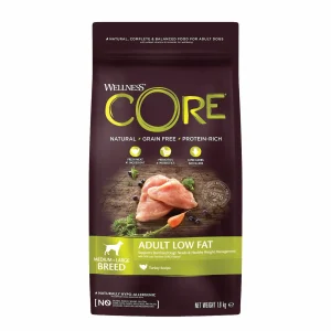 Wellness CORE Adult Low Fat Medium-Large- Breed - Hondenvoer - 10 Kilogram - kalkoen