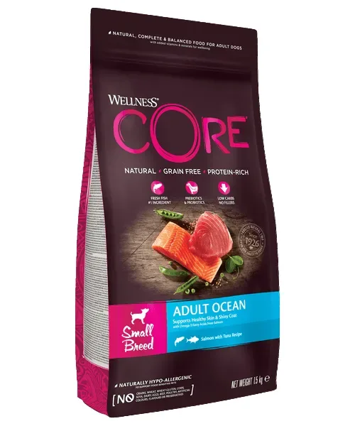 Wellness CORE Small Breed Adult Ocean Zalm met Tonijn