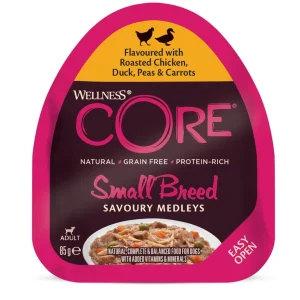 Wellness CORE Small-Breed Savoury Medleys - Hondenvoer - 85 Gram - kalkoen, kip