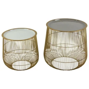 Werner Voss - Set van 2st. bijzettafel Kooi
