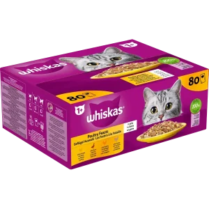 Whiskas Adult Gevogelte Selectie In Gelei 80×85 g