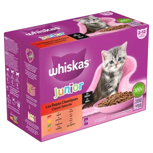 Whiskas Pouch Junior Classic Selectie in Saus