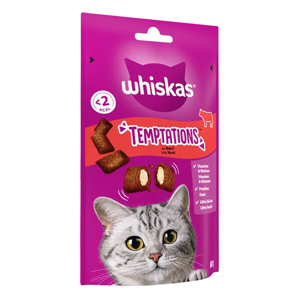 Whiskas Temptations Rundvlees 60 g